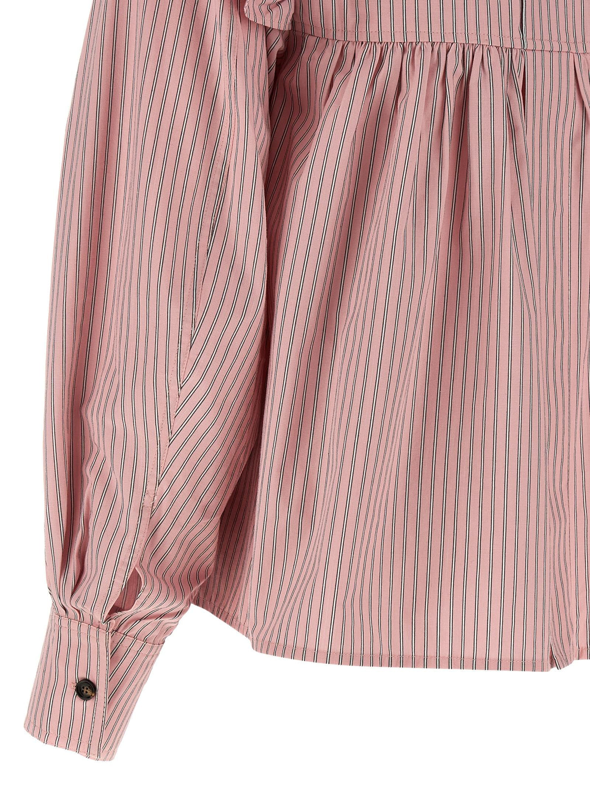 Ganni Women Striped Blouse GANNI