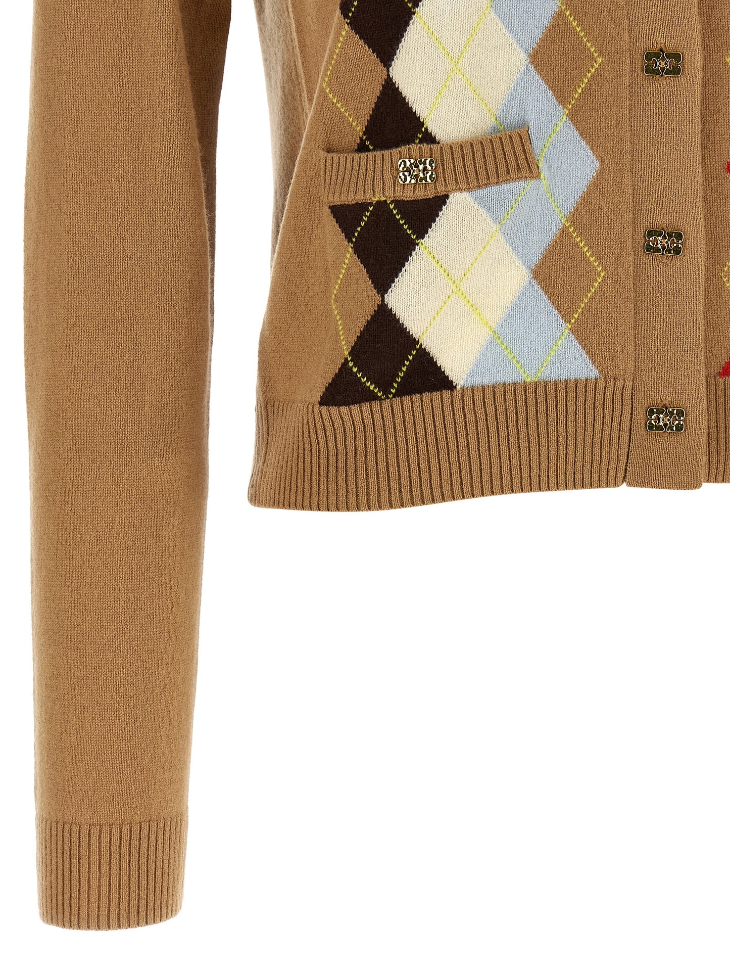 Ganni Women Diamond-Shaped Cardigan GANNI