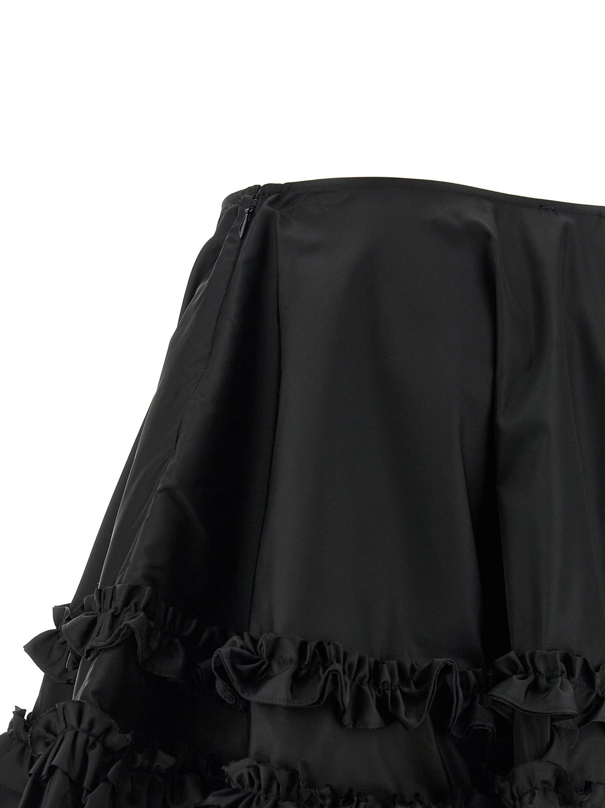 Ganni Women 'Duchesse Nylon Mini Frill' Skirt GANNI