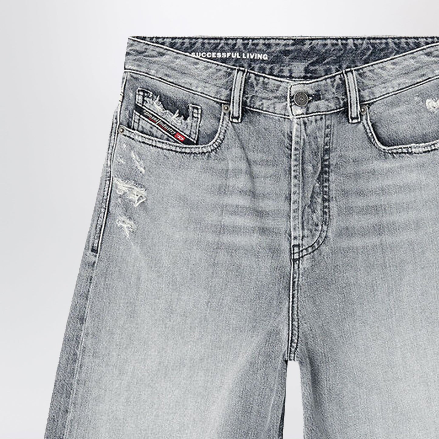 Diesel De-Sire Grey Denim Bermuda Shorts Women DIESEL