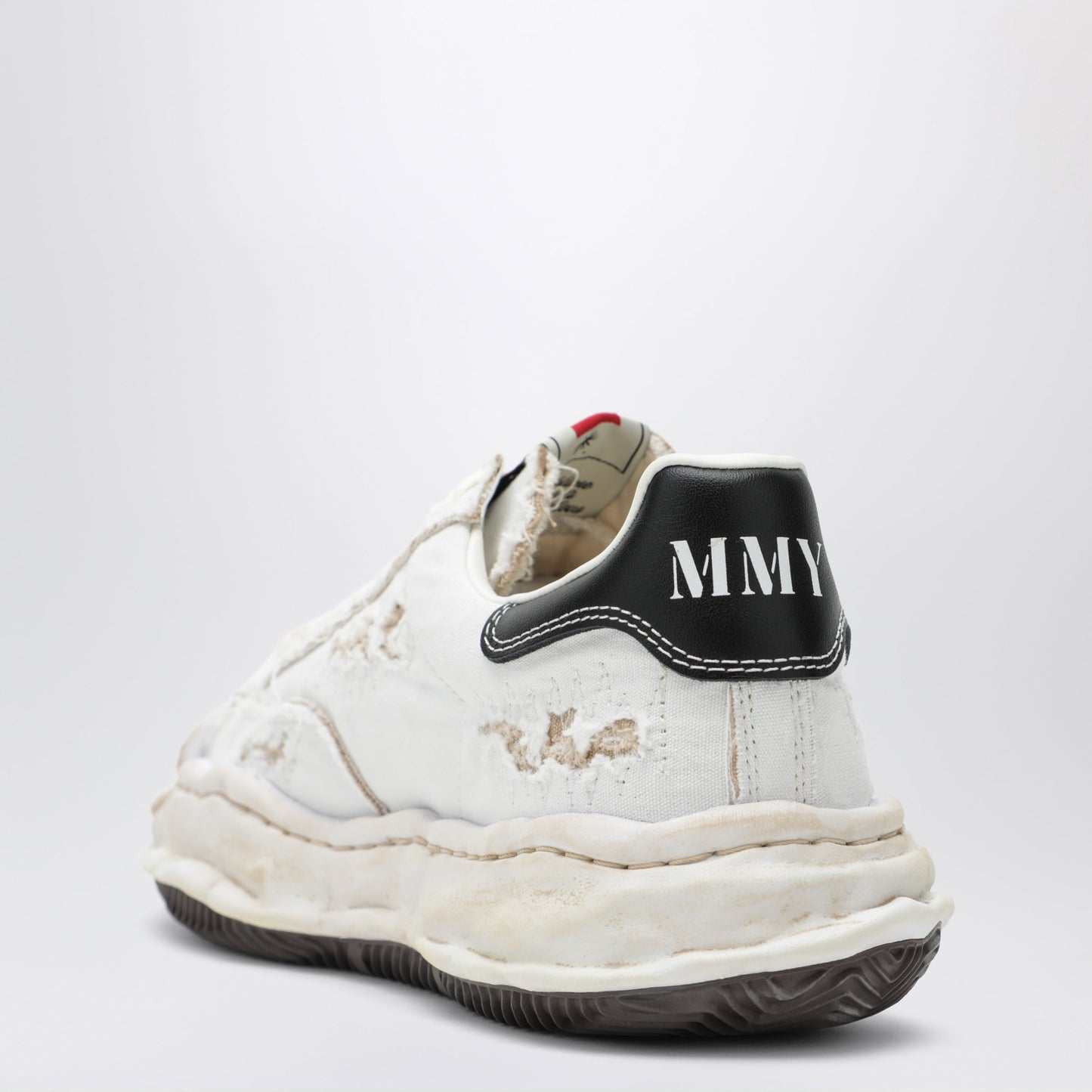 Maison Mihara Yasuhiro Blakey Sneakers In White Canvas With Worn Effect Men MAISON MIHARA YASUHIRO