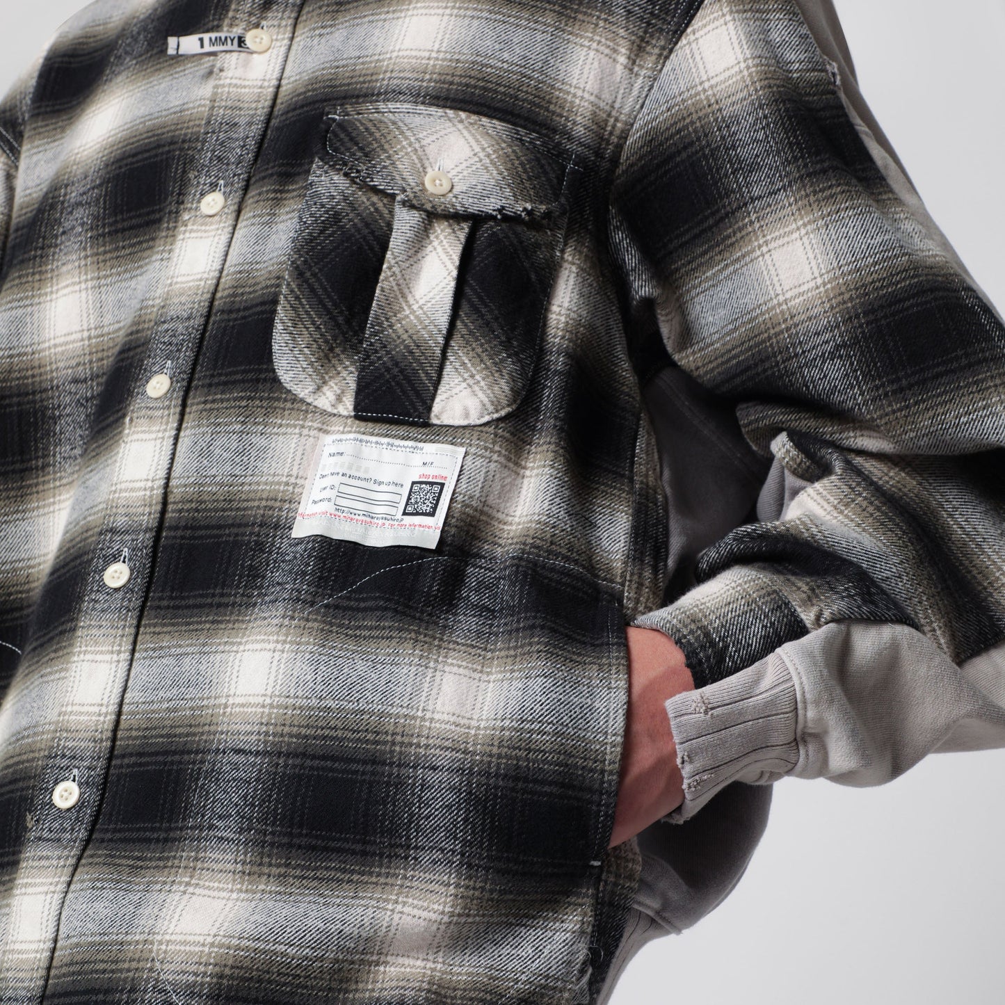 Maison Mihara Yasuhiro Reversible Shirt Jacket In Black/White French Terry Men MAISON MIHARA YASUHIRO