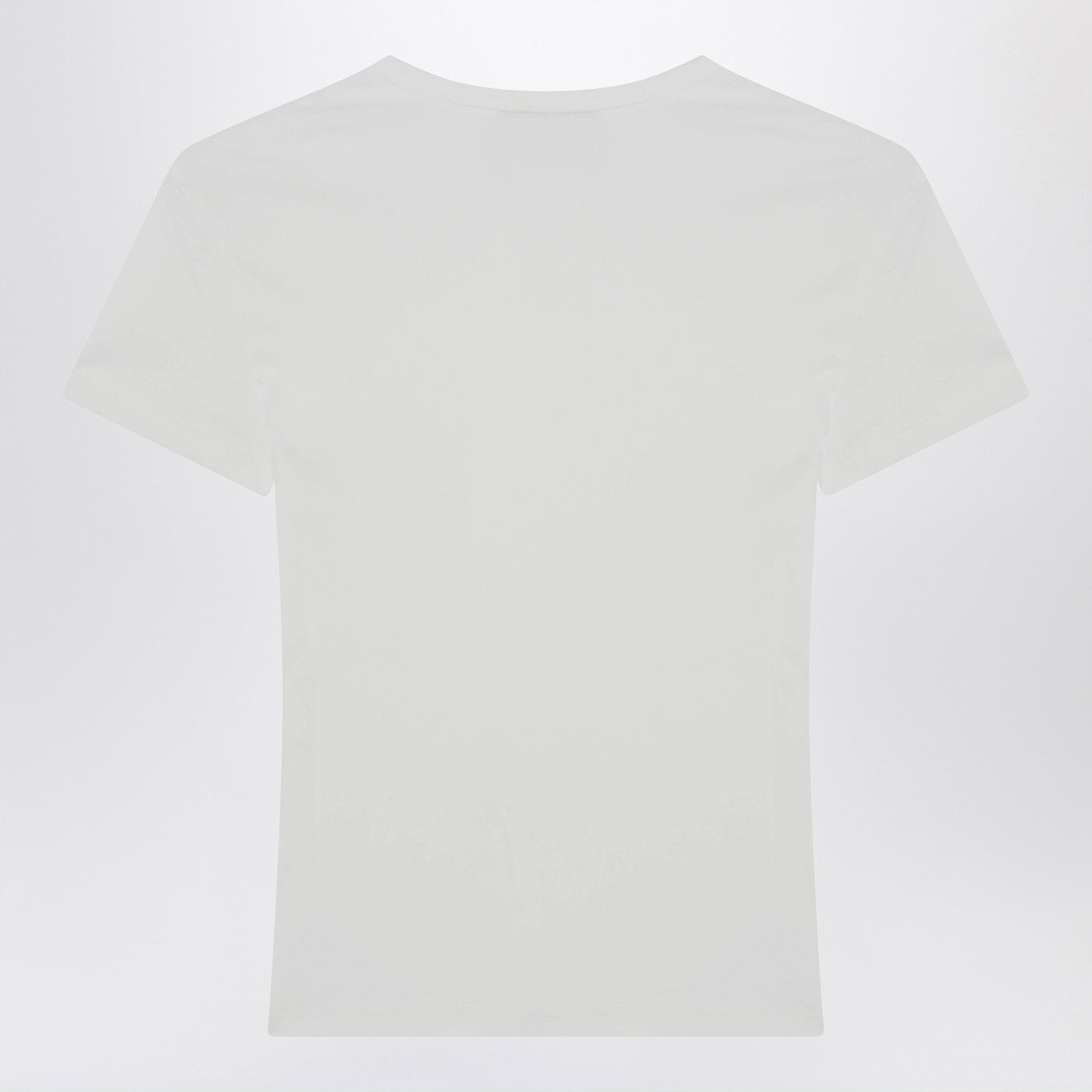 Diesel White T-Shirt With Metallic Oval D Women DIESEL