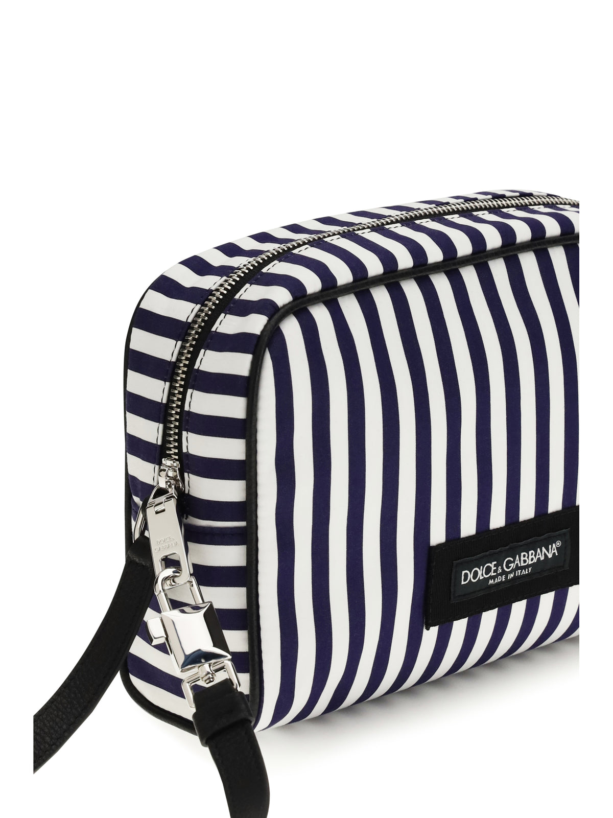Dolce & Gabbana Men Striped Poplin Handbag DOLCE & GABBANA