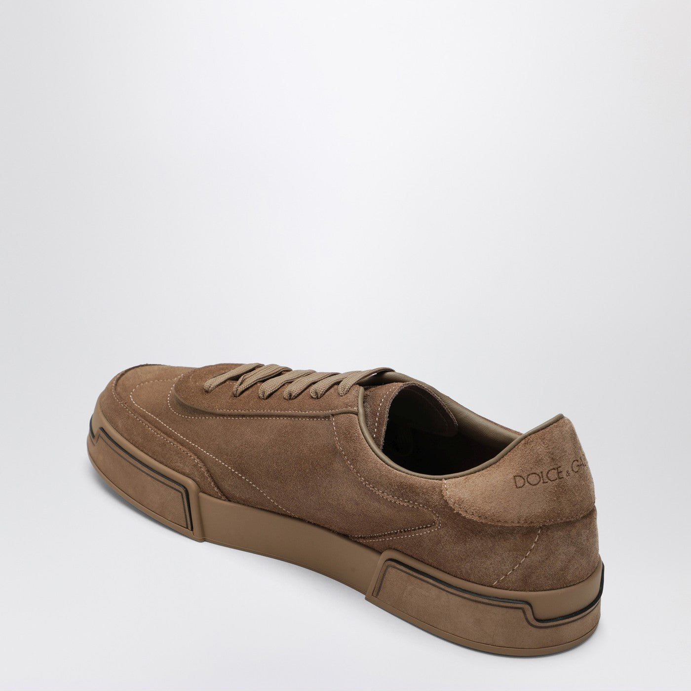 Dolce&Gabbana Portofino Light Sneakers In Hazelnut Suede Men DOLCE & GABBANA