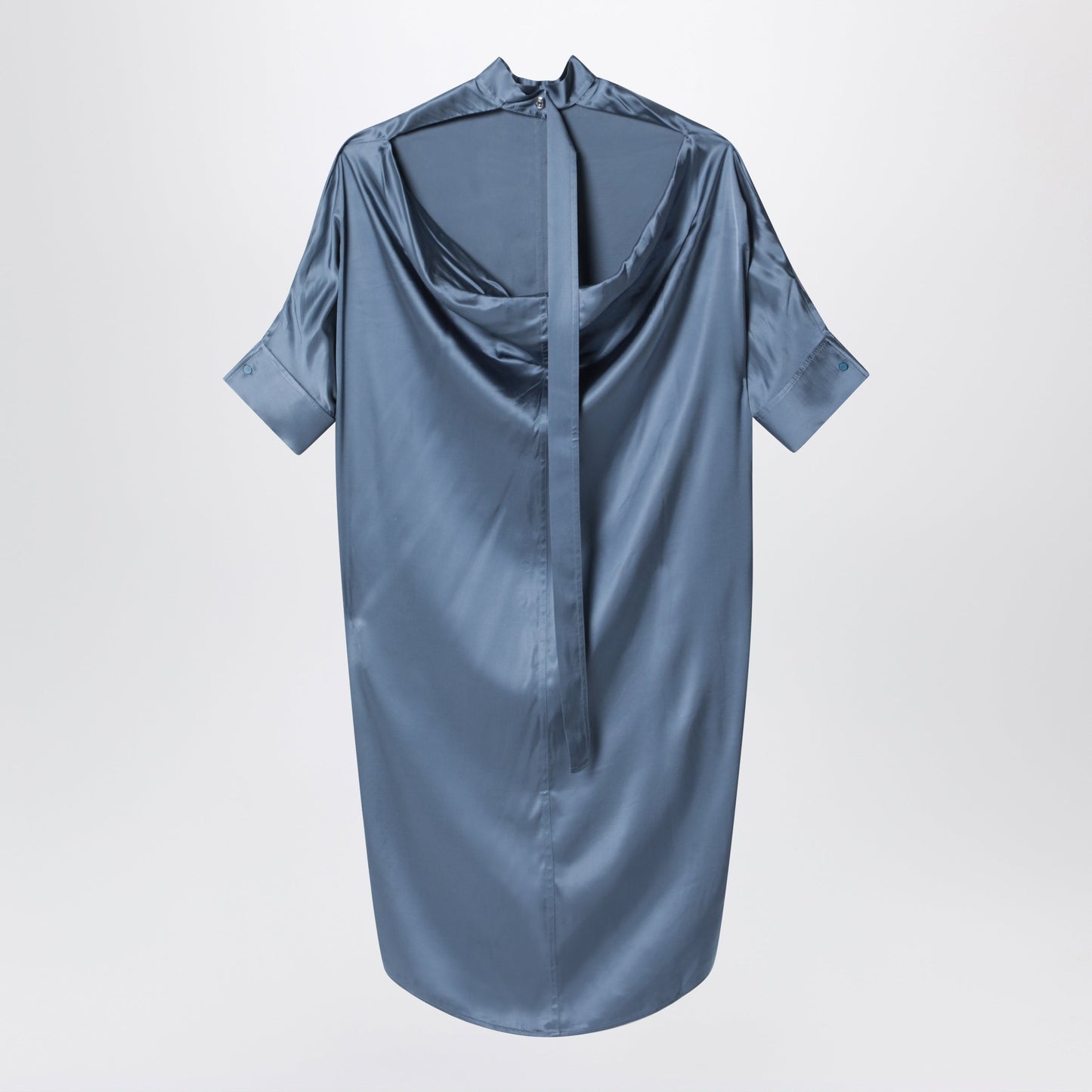 Acne Studios Satin Tunic Dress Dirty Blue Women ACNE STUDIOS