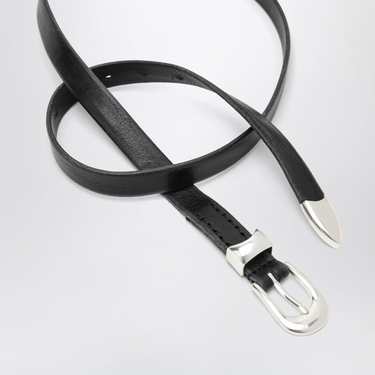 Our Legacy Olega Belt In Black Calfskin Leather Men OUR LEGACY