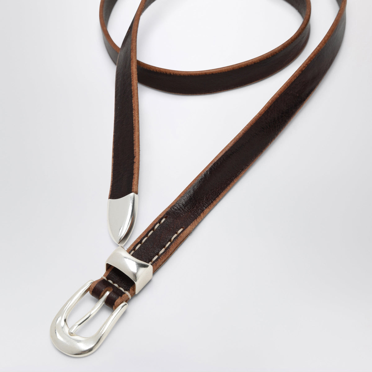 Our Legacy Olega Belt In Brown Calfskin Leather Men OUR LEGACY