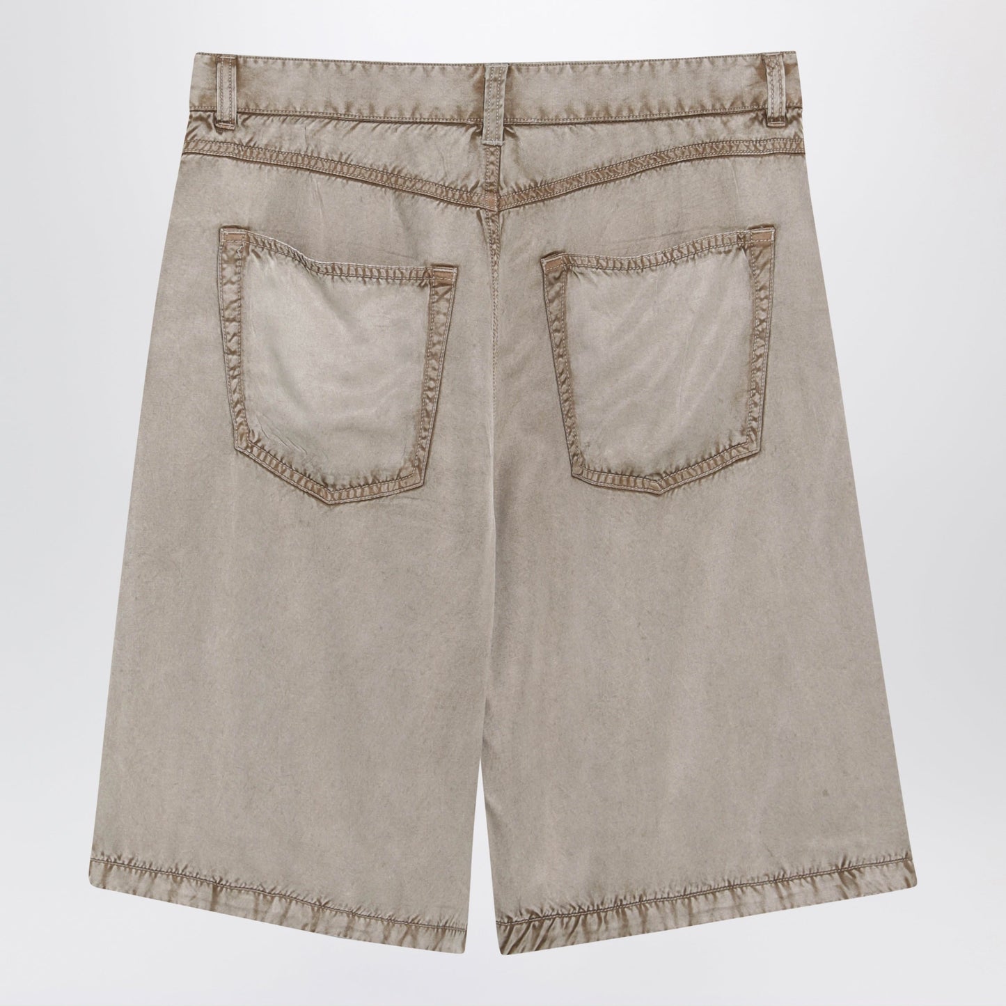 Diesel Beige Viscose Bermuda Shorts Women DIESEL