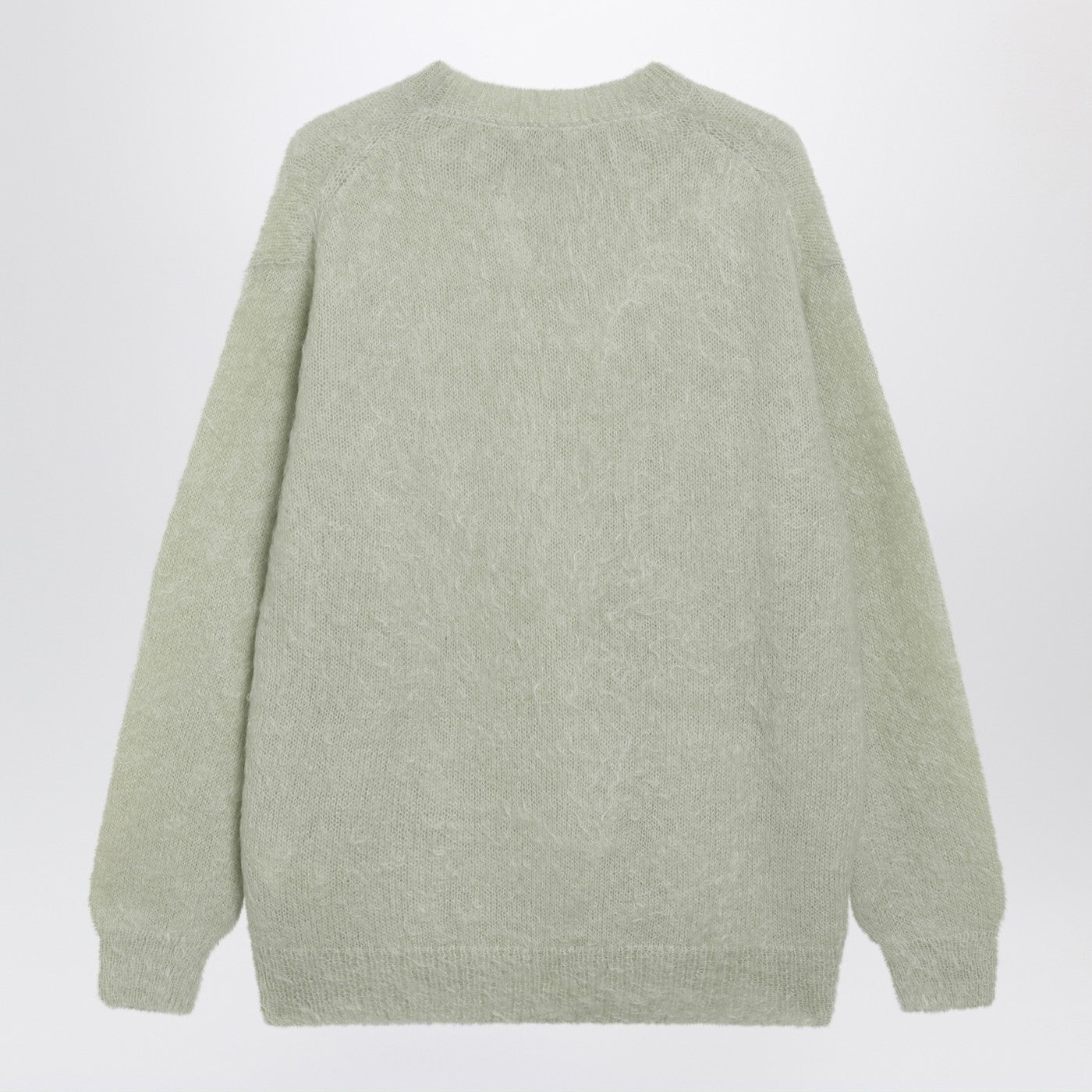 Auralee Light Green Brushed Mohair-Blend Sweater Men AURALEE