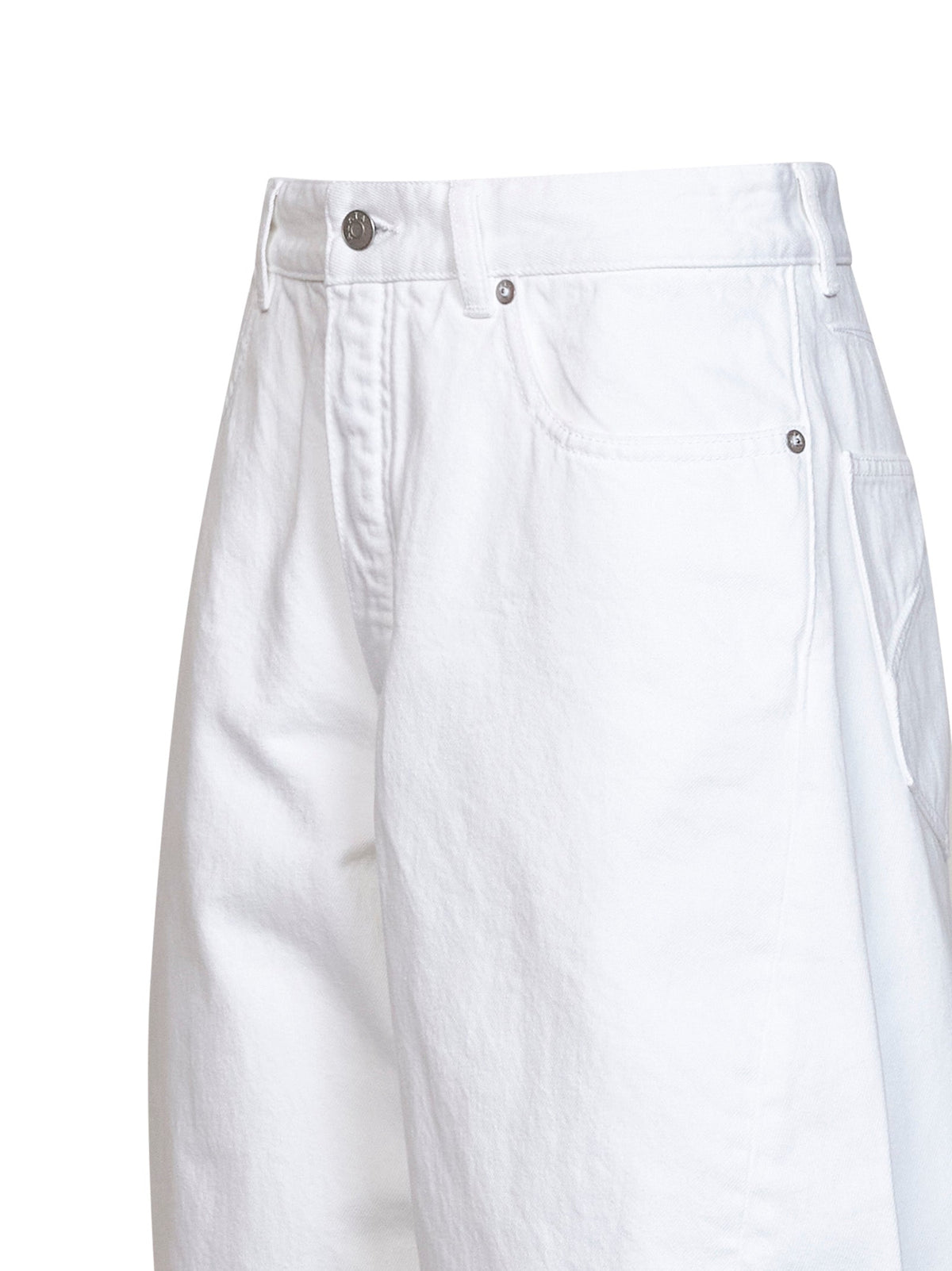 Alaïa Women White Cotton Denim Rodeo Jeans ALAIA