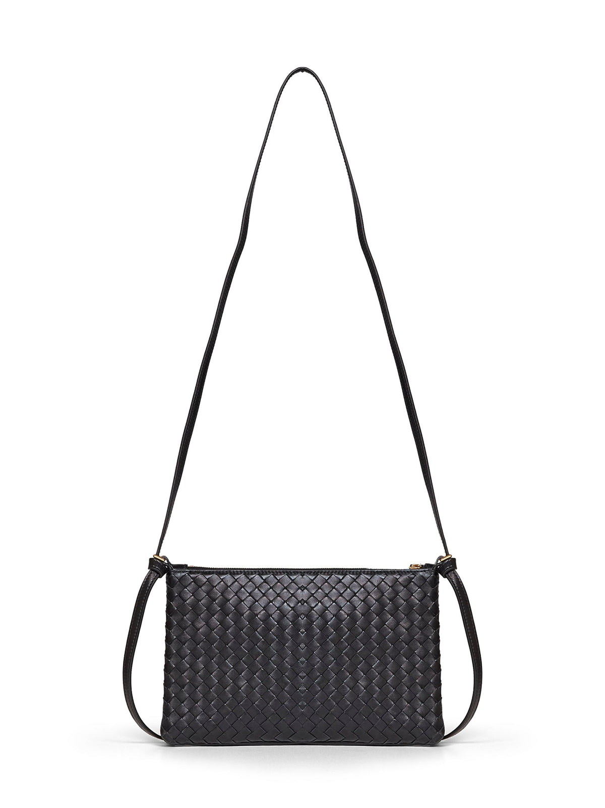 Bottega Veneta Women Black Intrecciato Piccolo Medium Pouch<Br/> BOTTEGA VENETA