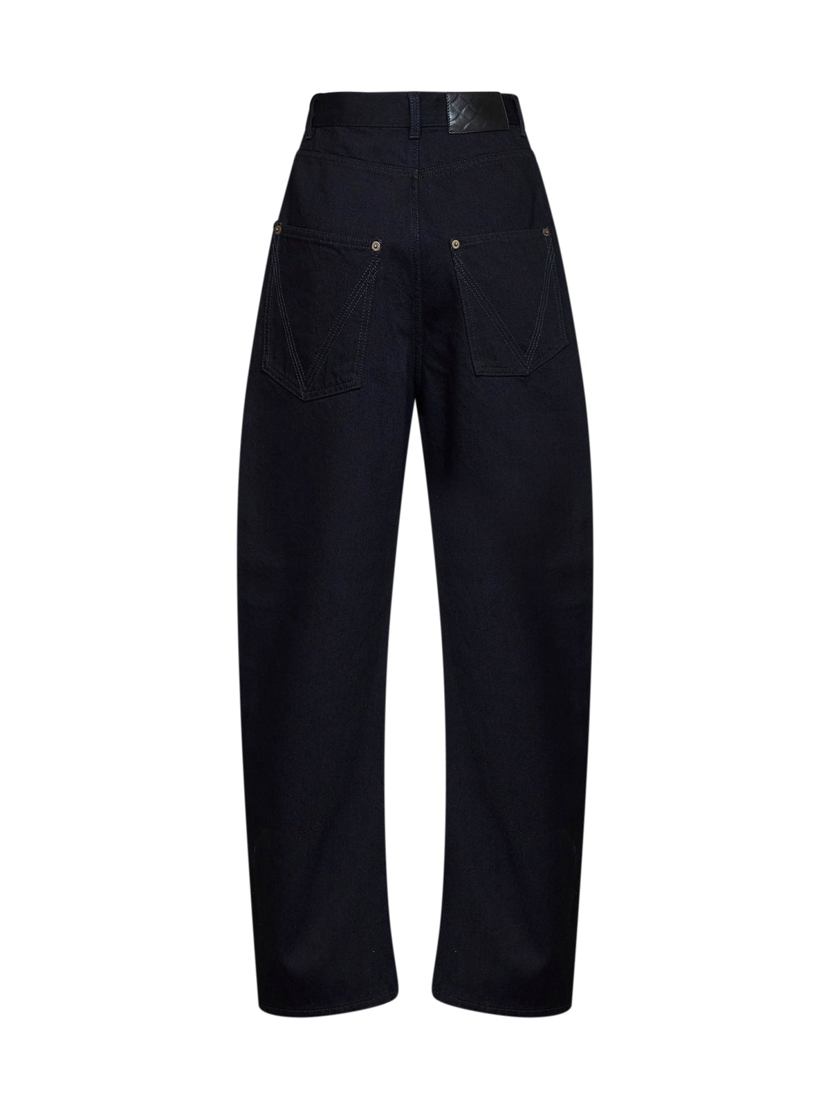 Bottega Veneta Women Dark Indigo Cotton Denim Curved Leg Jeans BOTTEGA VENETA