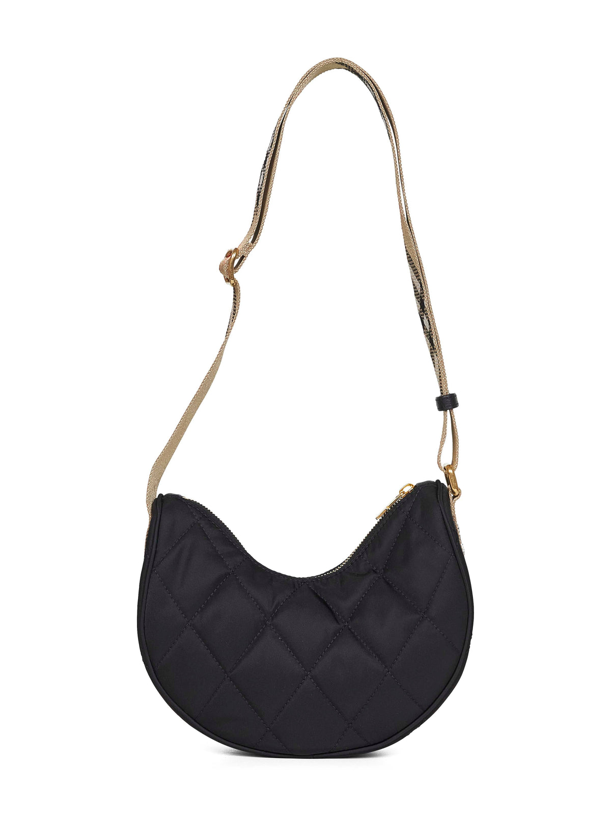 Burberry Women Black Horseshoe Crossbody Bag BURBERRY