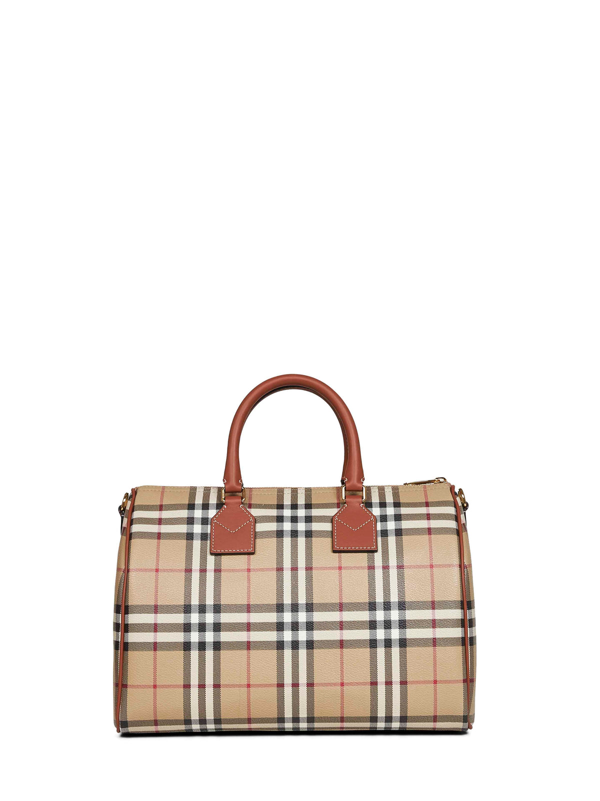 Burberry Women Archive Beige Check Medium Bowling Bag BURBERRY