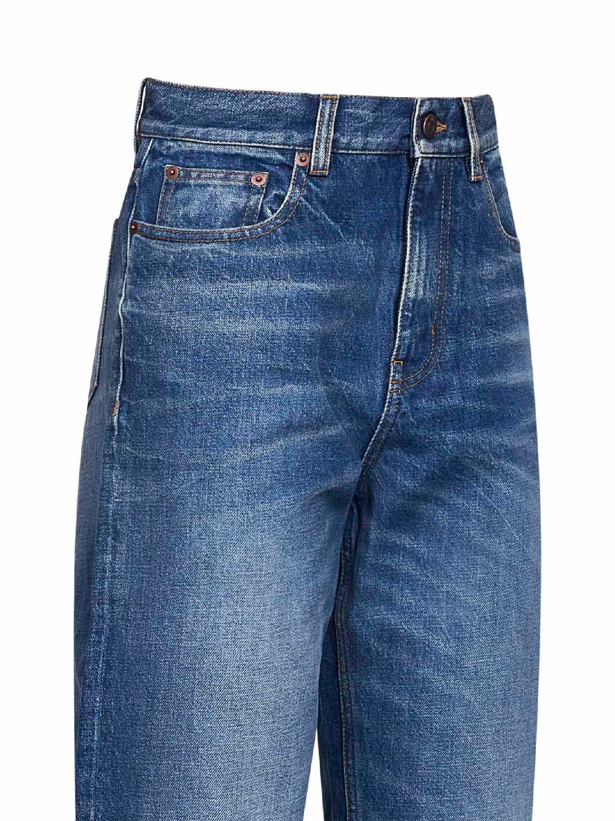 Chloé Women Dark Cobalt Denim High-Rise Straight-Leg Jeans CHLOE