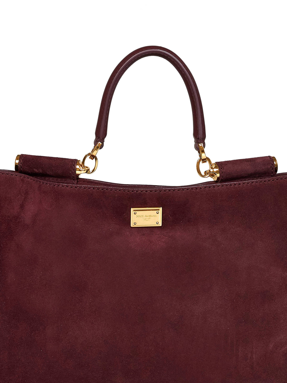 Dolce & Gabbana Women Burgundy Vittoria Medium Handbag With Shoulder Strap DOLCE & GABBANA