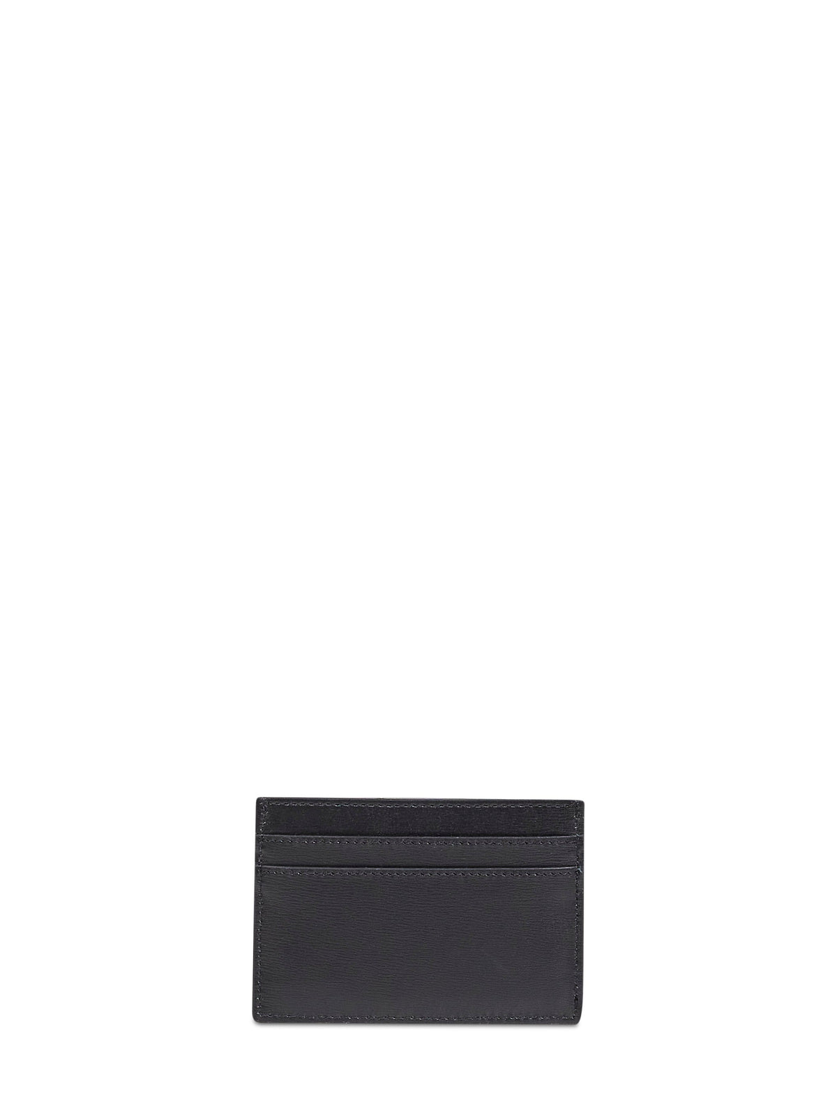 Fendi Men Black Leather Slim Squared Ff Card Holder FENDI