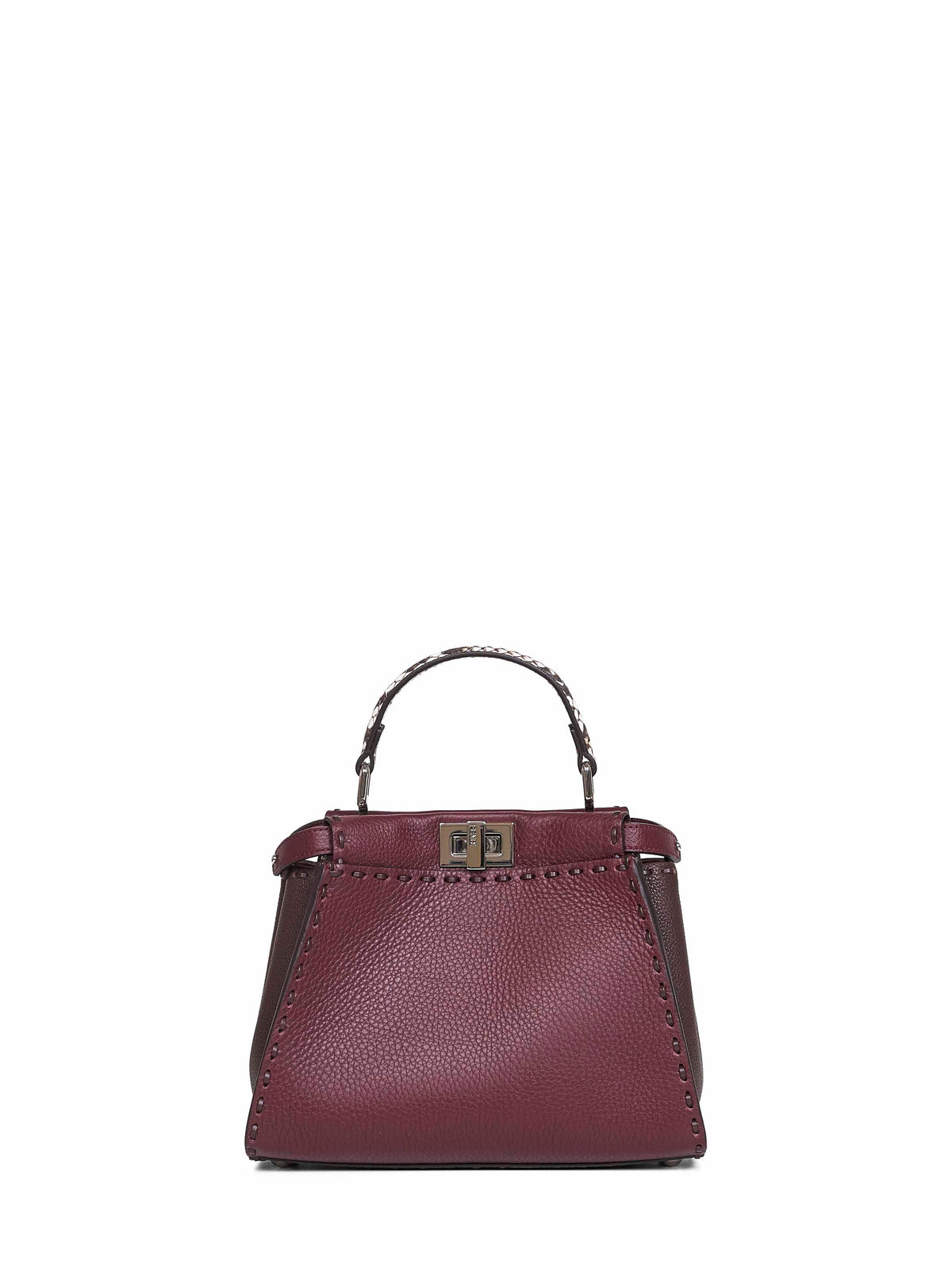 Fendi Women Burgundy Peekaboo Mini Handbag FENDI