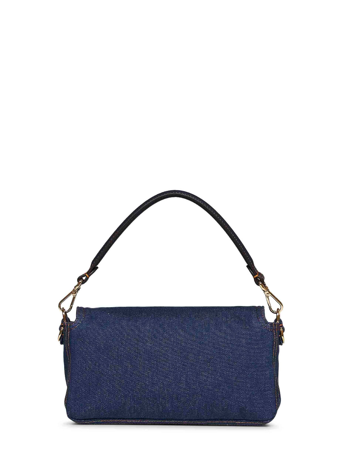 Fendi Women Blue Baguette Reversible Shoulder Bag FENDI