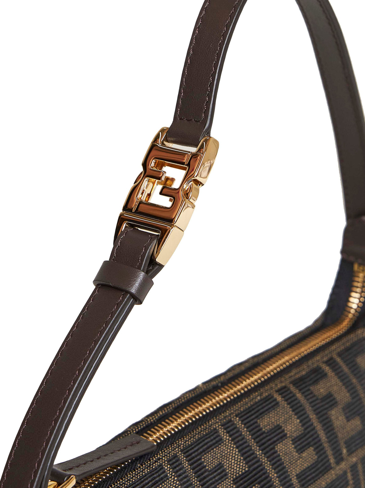 Fendi Women Brown Vanity Monogram Hand Bag <Br/> FENDI