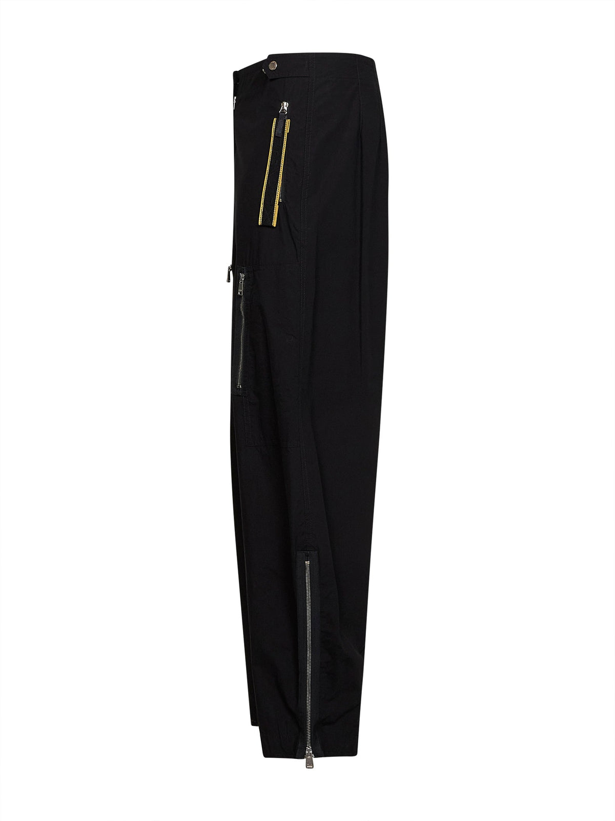 Fendi Women Black Parachute Canvas Cargo Trousers FENDI