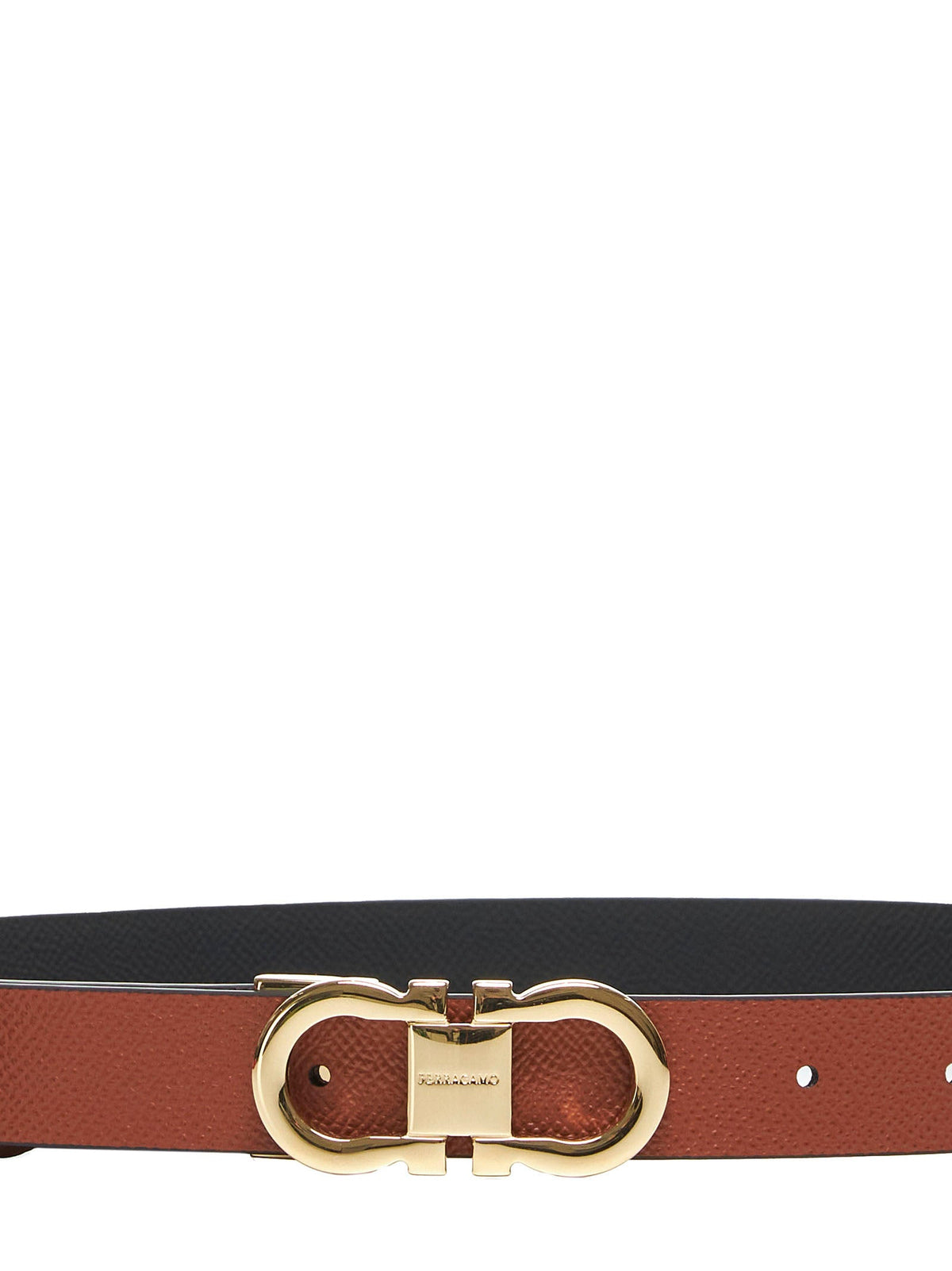 Ferragamo Women Black Reversible Gancini Belt FERRAGAMO