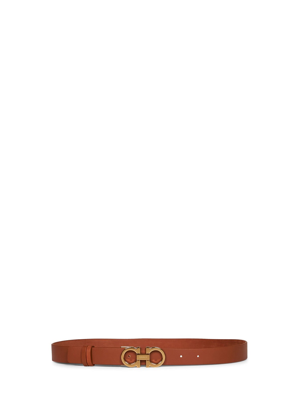 Ferragamo Women Camel Suede Gancini Belt FERRAGAMO
