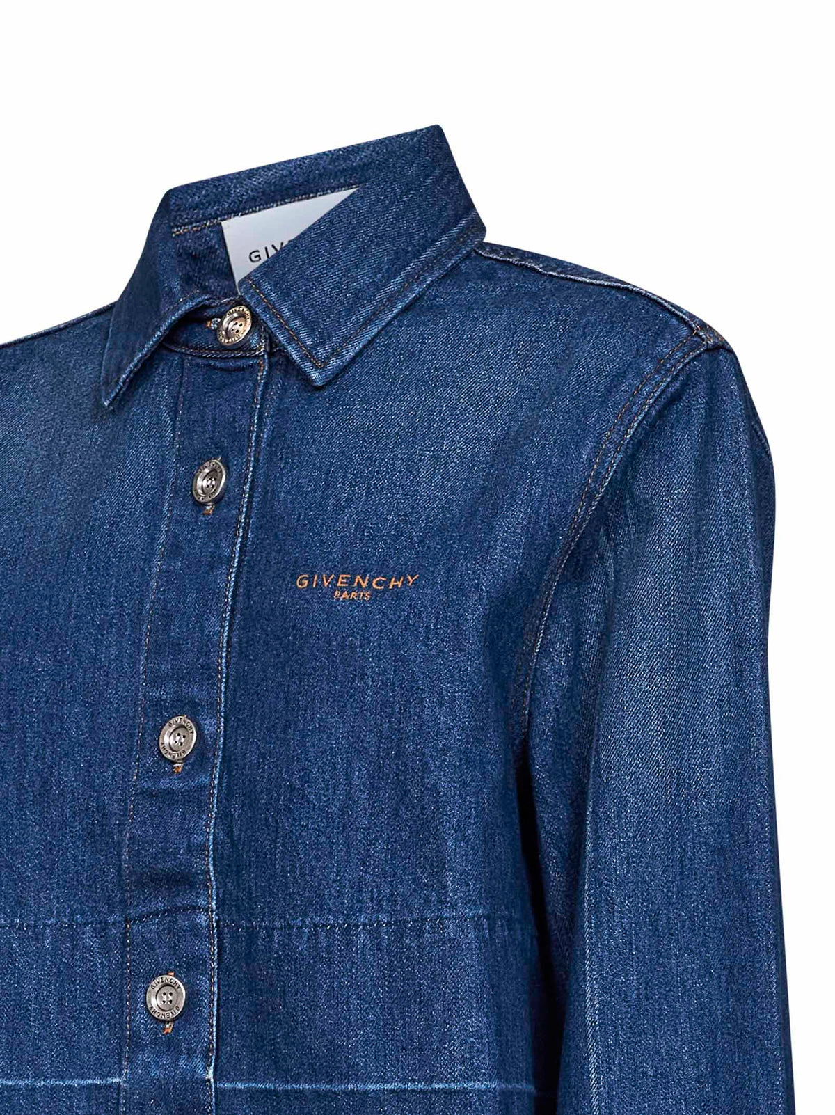 Givenchy Women Blue Cotton Denim Shirt GIVENCHY