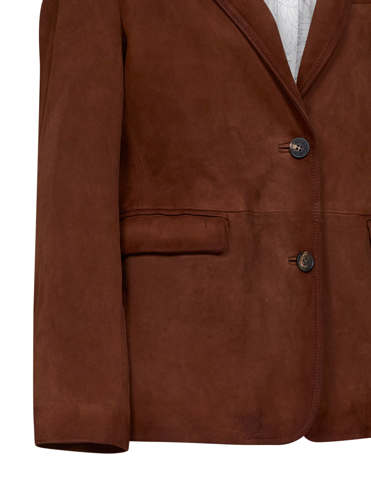 Golden Goose Women Brown Waxed Suede Robyn Blazer GOLDEN GOOSE