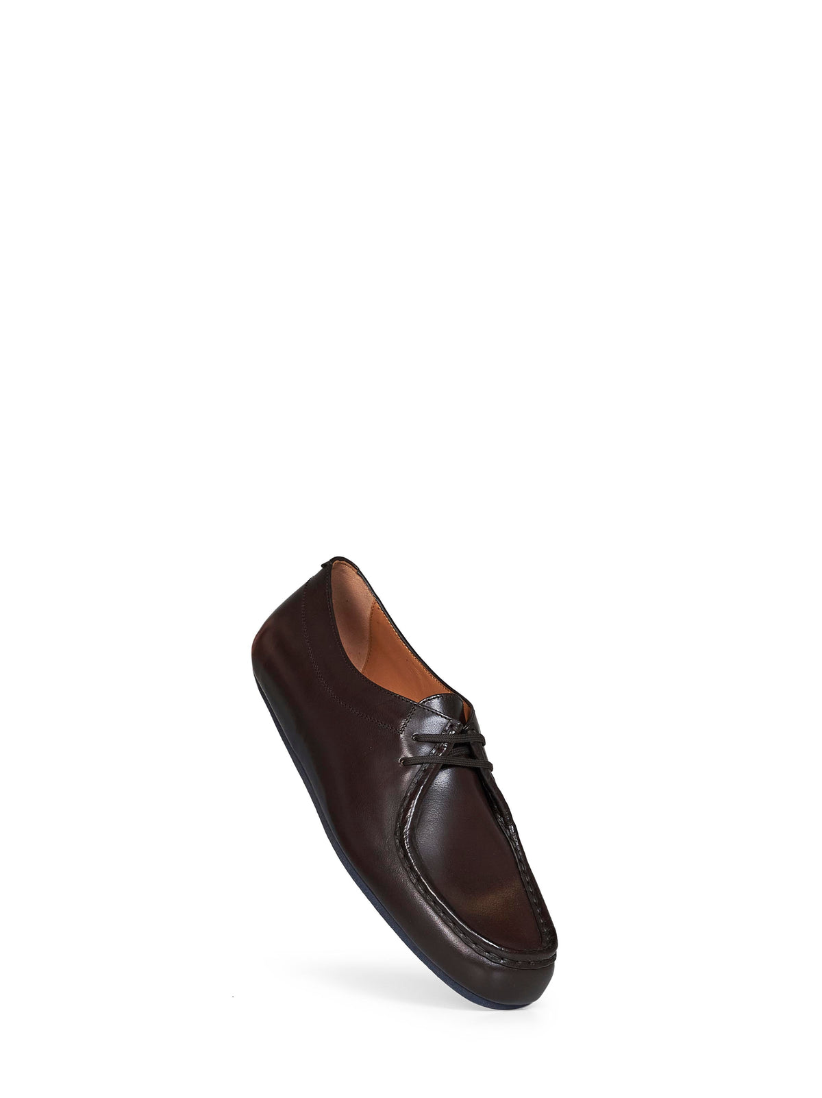 Jil Sander Men Cocoa Lightweight Leather Hood Lace-Up Shoes JIL SANDER