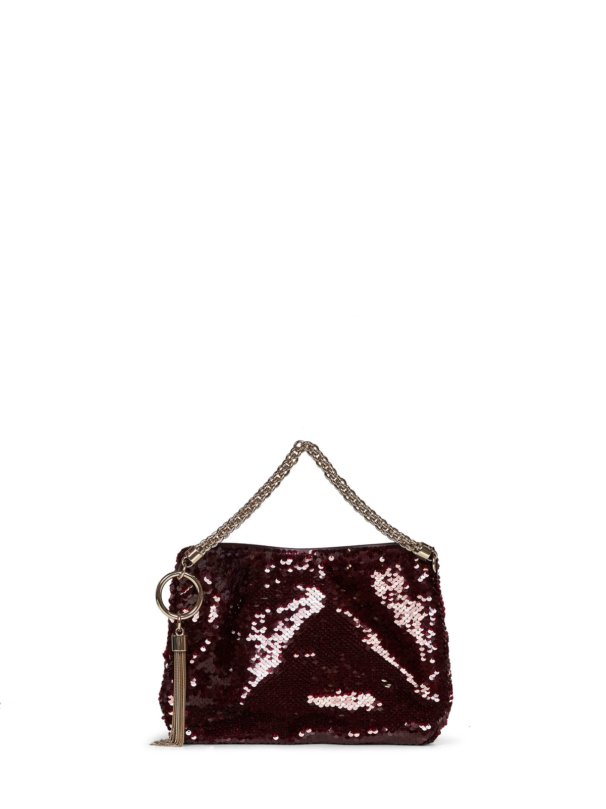 Jimmy Choo Women Deep Merlot Callie Clutch Bag With Chain JIMMY CHOO