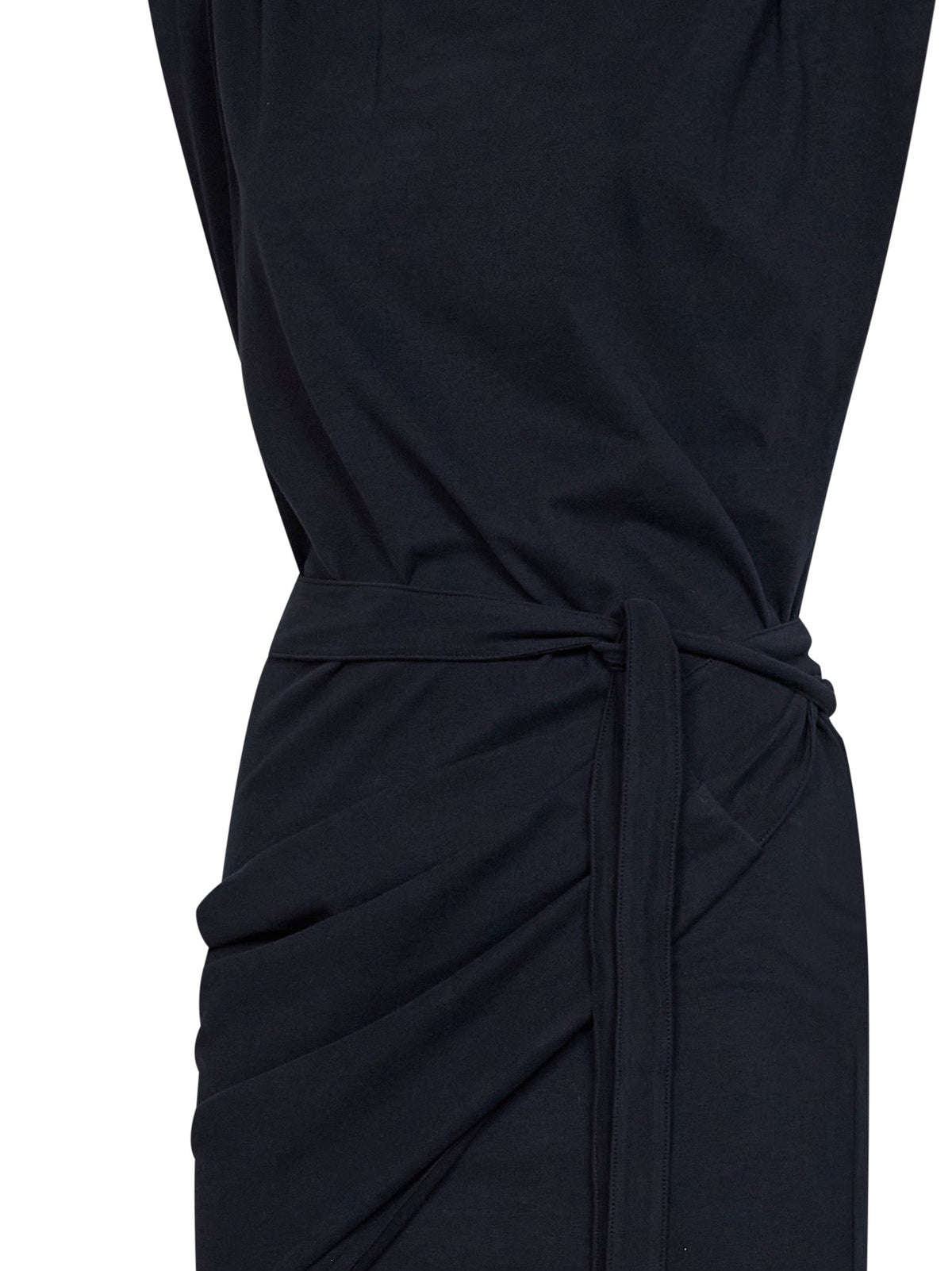 Marant Etoile Women Black Jersey Marielle Draped Mini Dress ISABEL MARANT ETOILE