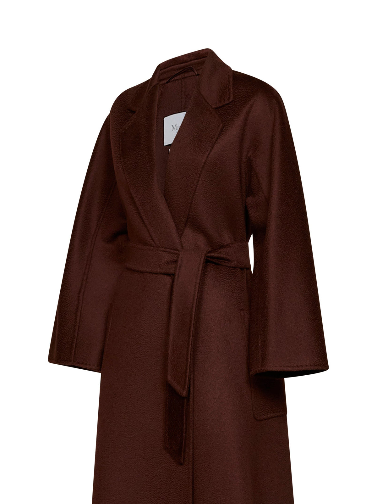 Max Mara Women Burgundy Ludmilla Icon Coat Belted Wrap Coat MAX MARA