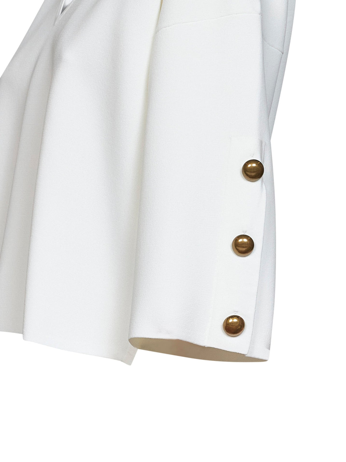 Max Mara Women White Viscose Crepe Mxmformo Top With Slits MAX MARA