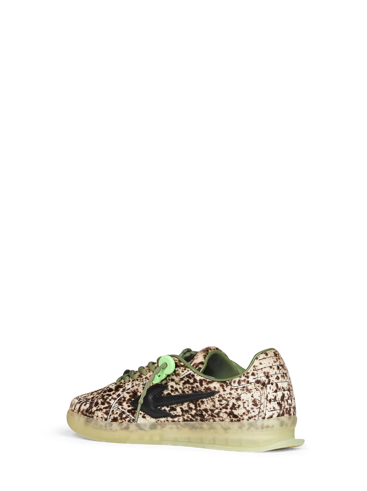Off White Men White And Black Printed Calf Hair End Of Play Sneakers OFF-WHITE