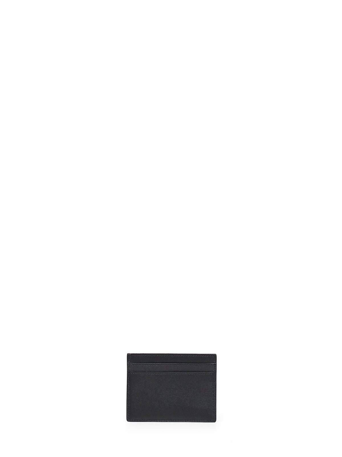 Saint Laurent Men Black Smooth Leather Saint Laurent Paris Card Holder SAINT LAURENT
