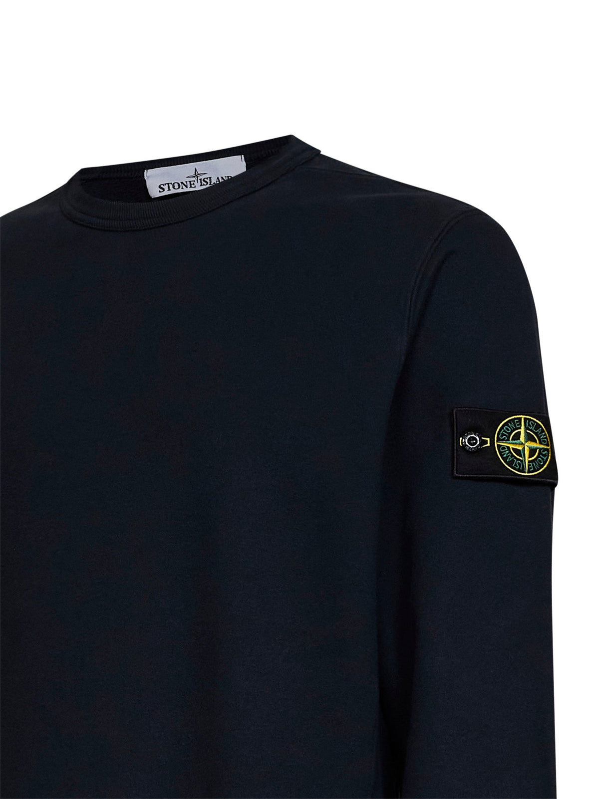 Stone Island Men Blue Organic Stretch Cotton Crewneck Sweatshirt STONE ISLAND
