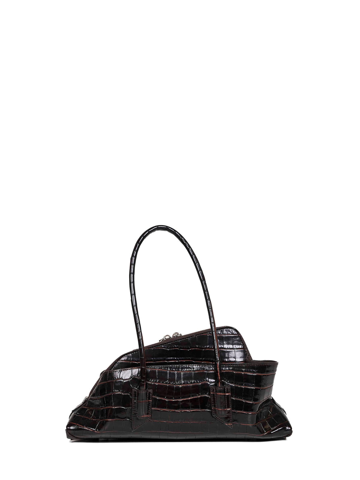 The Attico Women Coffee "La Passeggiata Small" Top Handle Bag THE ATTICO