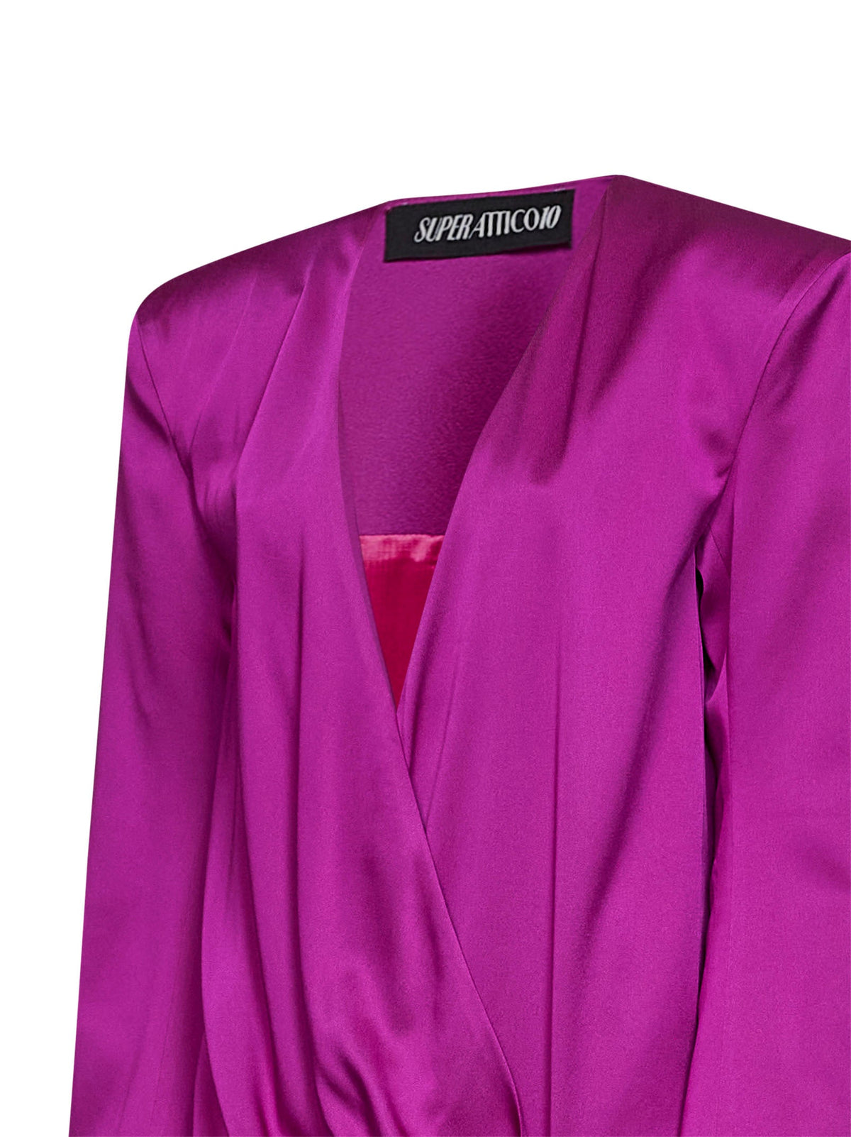 The Attico Women Hot Pink Satin "Superattico10" Mini Dress THE ATTICO