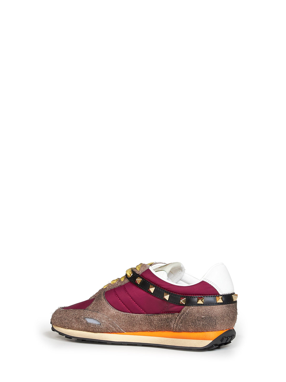 Valentino Garavani Women Multicolor Split Leather And Nylon Stud Up Sneakers VALENTINO GARAVANI