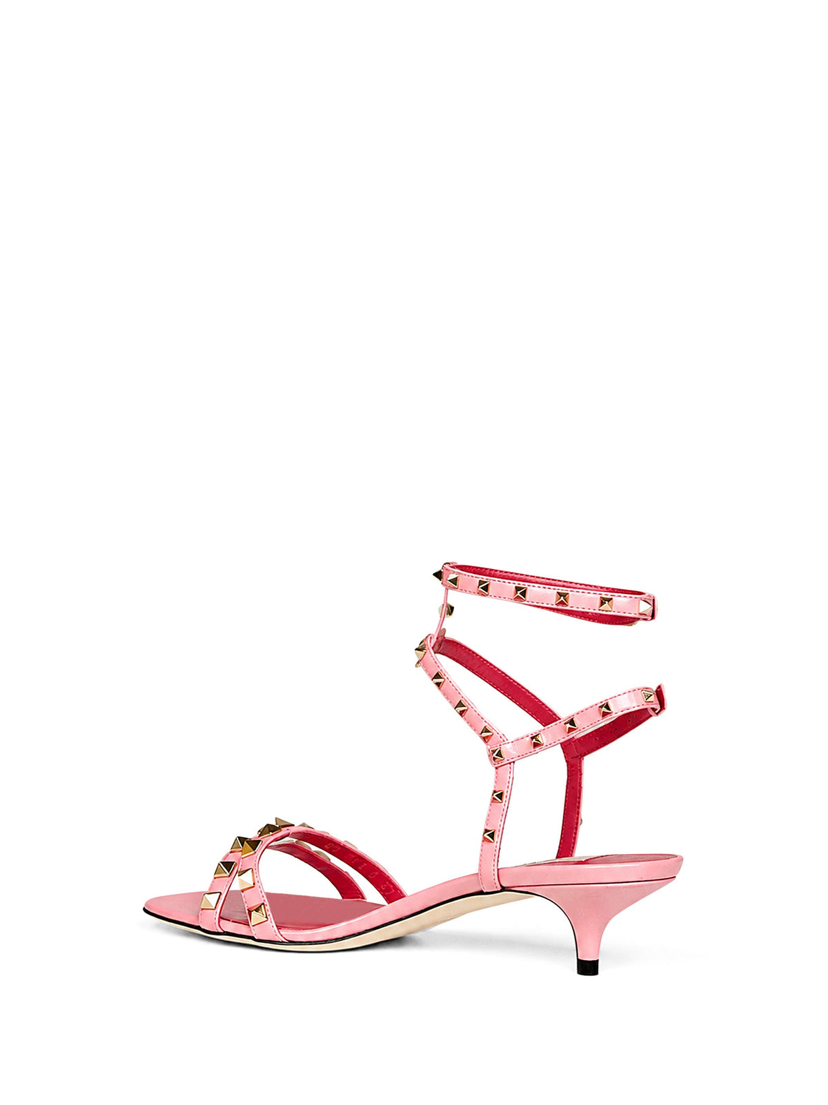 Valentino Garavani Women Candy Pink Calfskin Leather Rockstud 40 Sandals VALENTINO GARAVANI