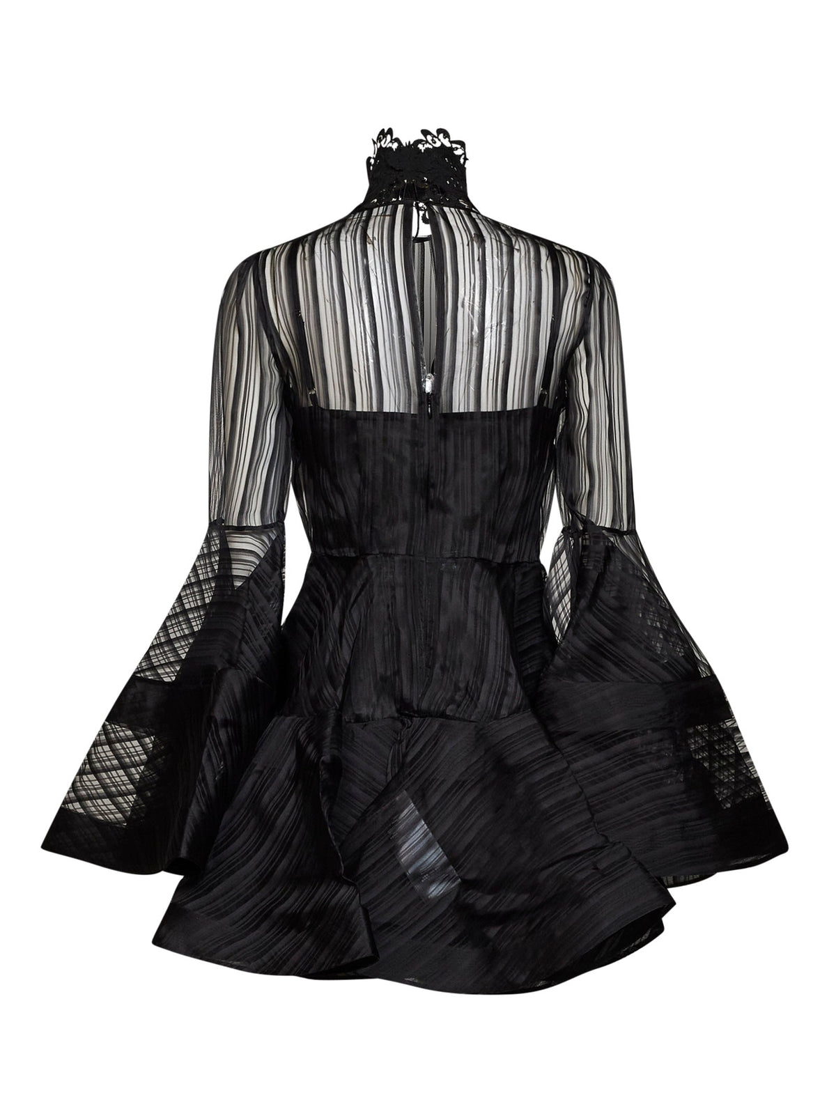 Zimmermann Women Black Valiant Lantern Mini Dress ZIMMERMANN