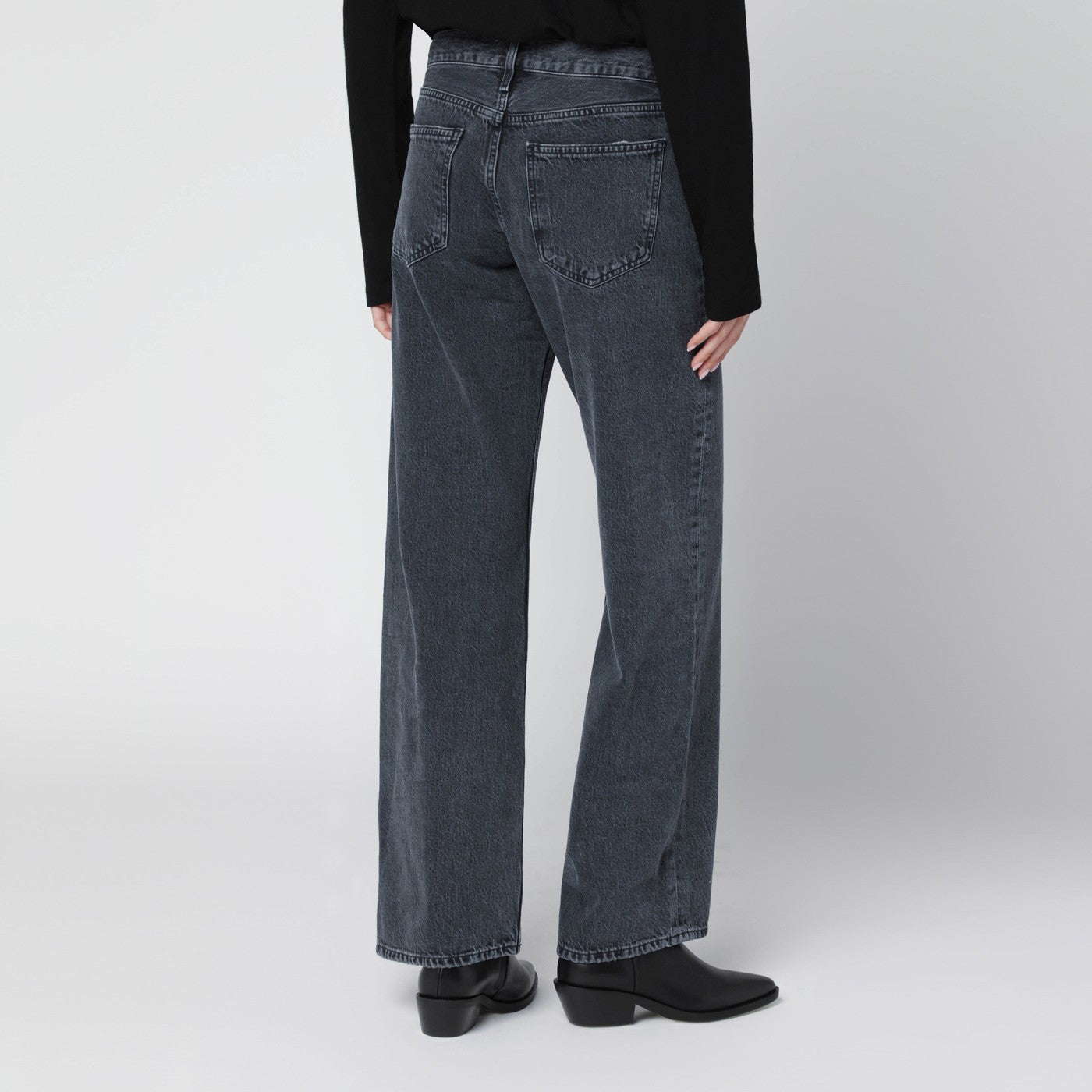 Agolde Black Faded-Effect Jeans Women AGOLDE