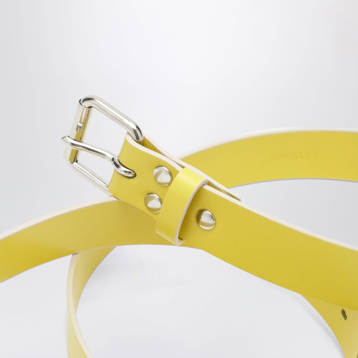 Auralee Yellow Belt In Shiny Cowhide Women AURALEE