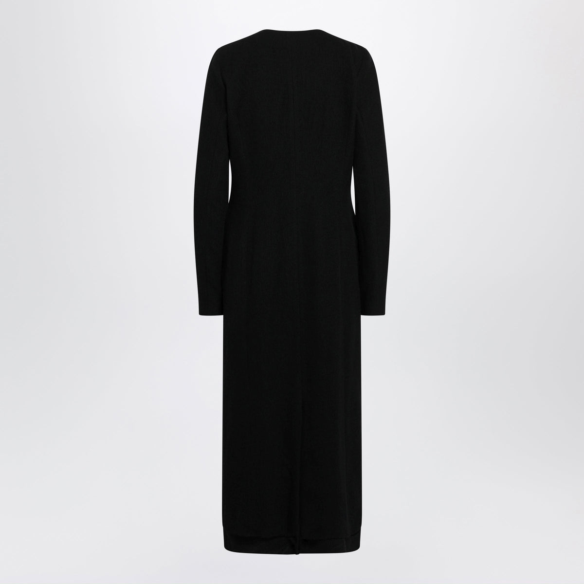 Auralee Black Long-Sleeved Midi Dress In Wool Blend Women AURALEE