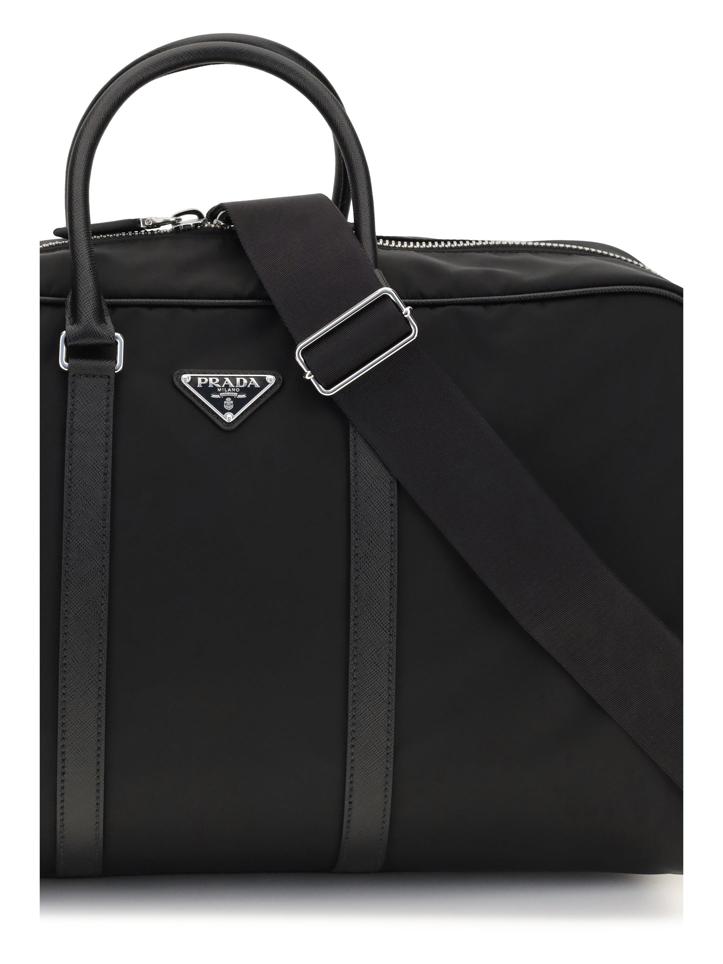 Prada Men Travel Bag In Re-Nylon And Saffiano PRADA