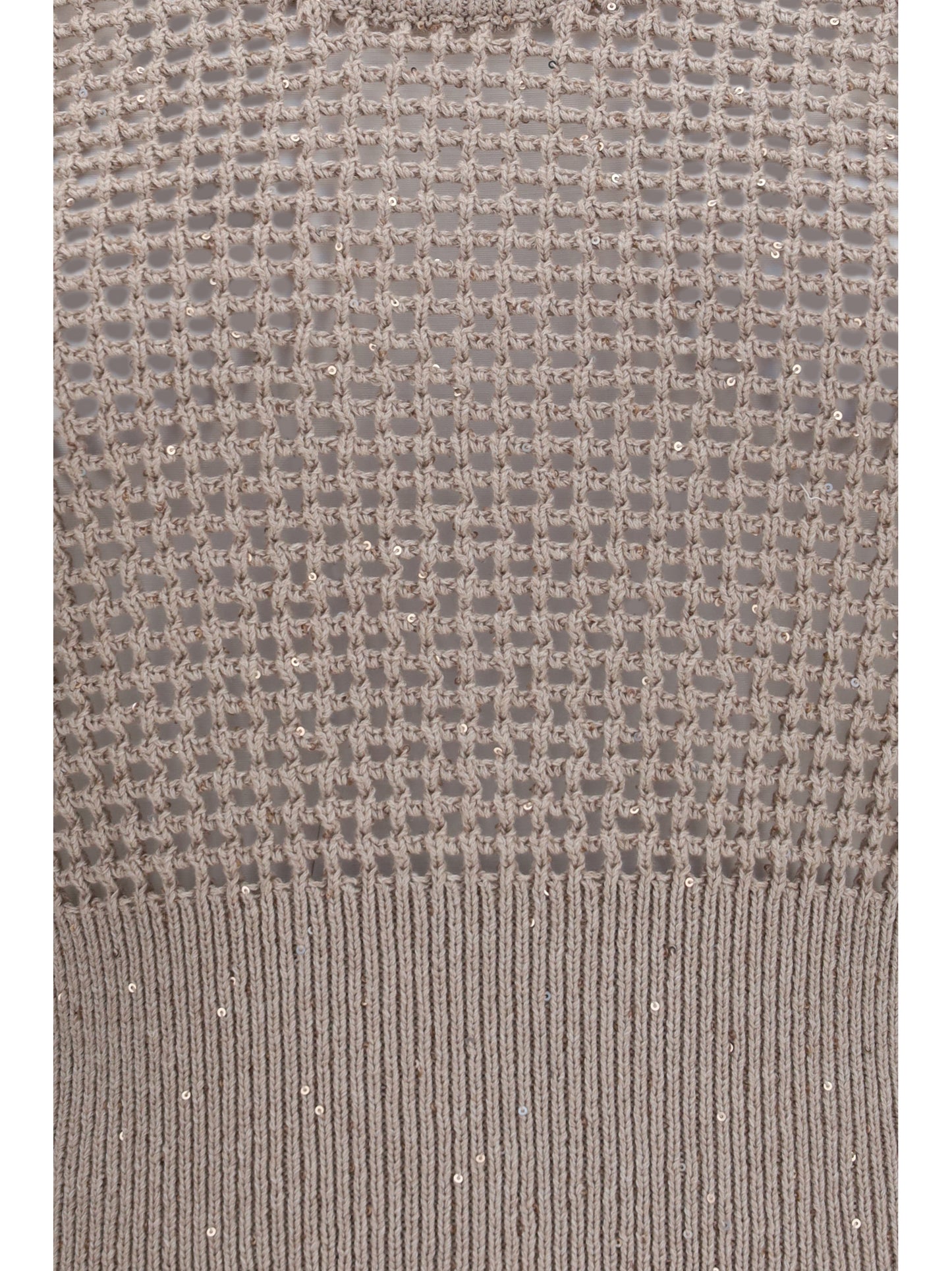 Brunello Cucinelli Women Perforated Sequin Tank Top BRUNELLO CUCINELLI
