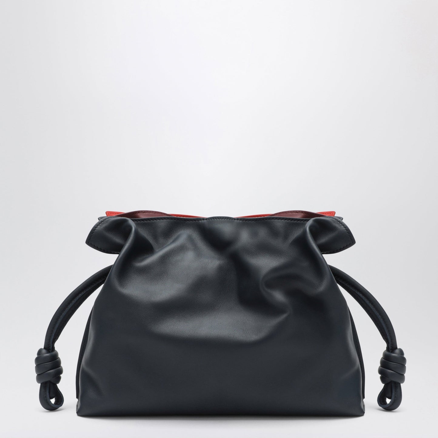 Loewe Dark Blue Layered Medium Flamenco Leather Clutch Women LOEWE