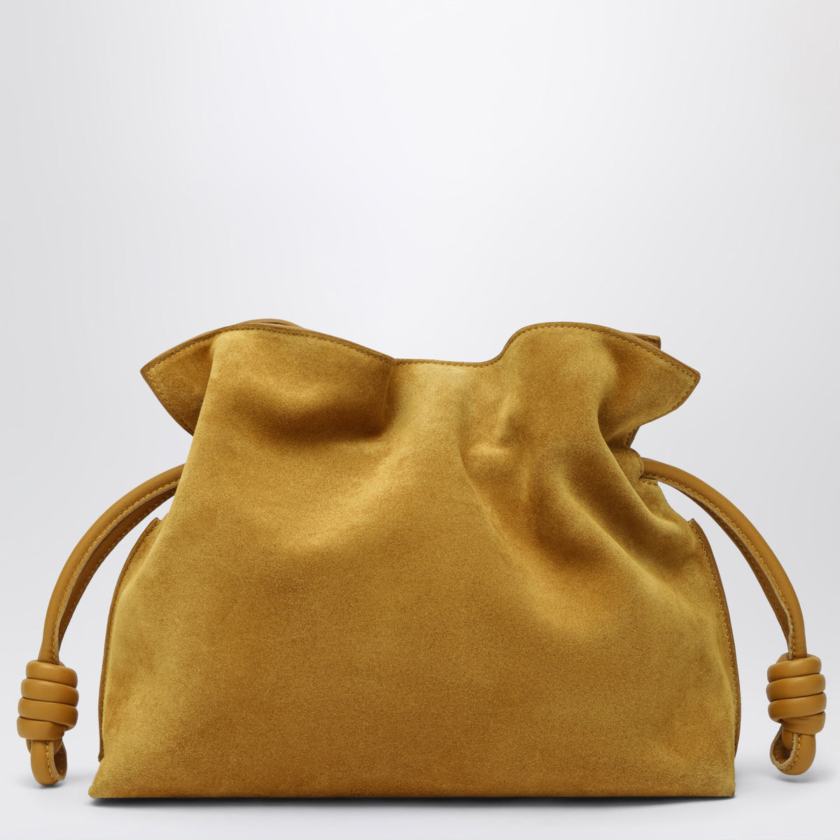 Loewe Medium Ochre Flamenco Bag In Suede Women LOEWE